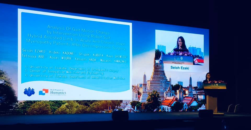 Ms. Seioh Ezaki, currently 3rd year student, performed an oral presentation at the 41st Annual Meeting of the Royal College of Orthopaedic Surgeons of Thailand (RCOST).