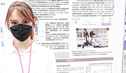 Ms. Margaux Noémie Lafitte, 3rd year student, performed a poster presentation at the 59th annual meeting of the Japanese Association of Rehabilitation Medicine (JARM) .