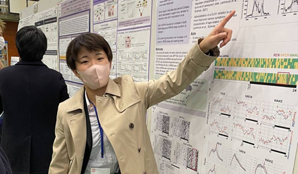 Ms. Ayano Watanabe, 2nd year student, performed a poster presentation and an oral presentation at the 29th Annual Meeting of Japanese Society for Chronobiology and received the Best Poster Award.