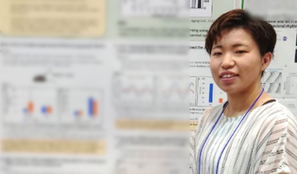 Ms. Ayano Watanabe, 3rd year student, performed a poster presentation at the 30th Annual Meeting of Japanese Society for Chronobiology.