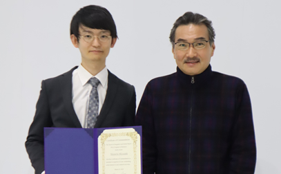 宮崎慎一さん(ヒューマニクス3年生)が、グローバル教育院長賞を受賞しました。