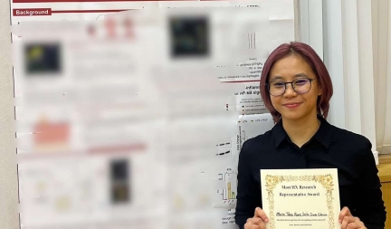  Maria Thea Rane Dela Cruz Clarinさん(ヒューマニクス4年生)が第７回HXシンポジウムにてポスター発表を行い、  the Most HX Research Representative Awardを受賞しました。